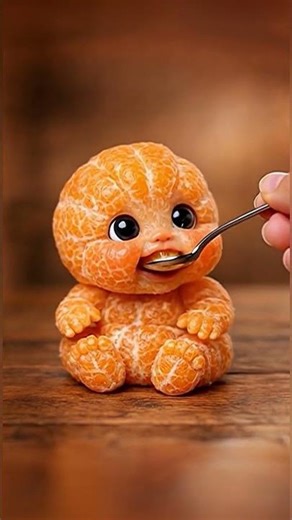 🍊Tangerine ASMR: Baby eats a tangerine🍊 #shorts #ai #asmr