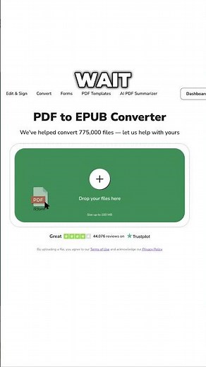 Convert PDF to EPUB in Seconds Online