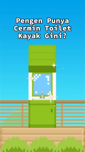 🚰彡・Tutorial membuat " Cermin Toilet " || Boku Boku Ideas #shorts #bokuboku #tutorial #ideas
