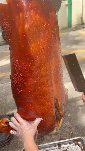 Crispy Roasted Pork Chinese Street Food 🔪😋 #usa #foryou #shorts