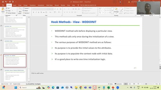 86 - Web Dynpro ABAP - Hook Methods - WDDOINIT - Triggering Sequence