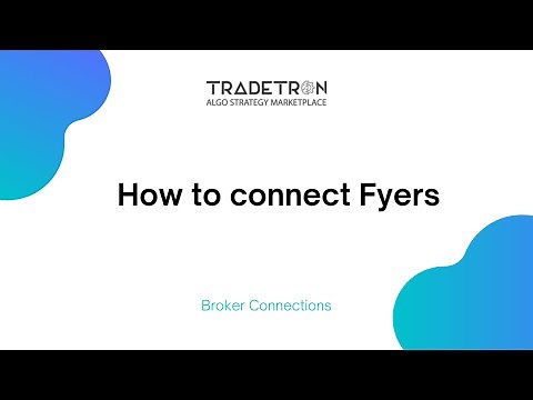 Fyers broker setup with Tradetron