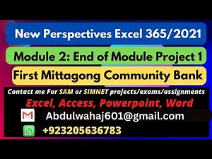 #New Perspectives Excel 365/2021 #Module 2 End of Module 2 Project 1 #cengage #mindtap