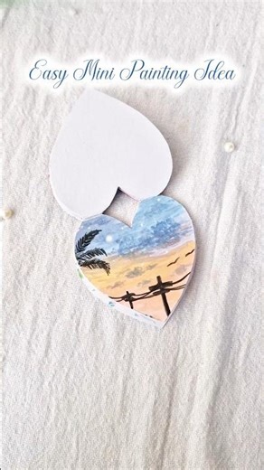 Cute mini painting idea ✨️ #shorts #art #painting #cuteart #artprocess #minipainting #easyart #fypシ