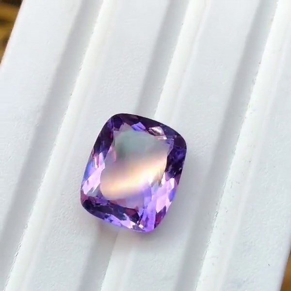 Faceted African Amethyst Rectangle 21x17mm | 22 Carat Natural Gemstone | February Birthstone Jewelry Supply - Etsy