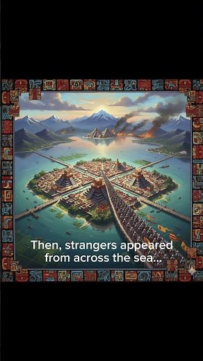 When two worlds collided—Cortés meets Moctezuma in the heart of Tenochtitlan. 🌎⚔️