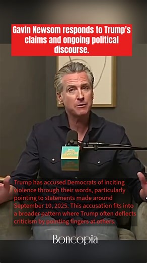 Gavin Newsom responds to Trump's claims and ongoing political discourse. Trump has accused Democrats, particularly pointing to statements made around September 10, 2025. This accusation fits into a broader pattern where Trump often deflects criticism by pointing fingers at others. While it's crucial to address the dangers of inflammatory language, the cycle of blame can exacerbate tensions rather than resolve them. Political discourse should focus on solutions and unity, not perpetuating a cycle