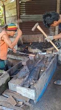 membuat pisau seset dari bahan per keong,, #shortvideo #sharpening