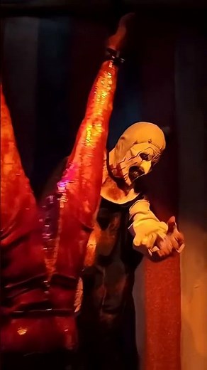 Yes the hacksaw scene is in the Terrifier House at HHN