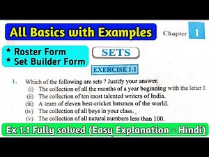 CBSE class 11th Mathematics chapter 1 SETS | 11TH MATH EXERCISE 1.1 NCERT SOLUTIONS