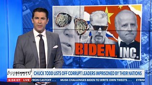 Chuck Todd lists corrupt leaders imprisoned by their nations — "the exact allegations that are being gratuitously ignored by the American matrix media on Joe Biden," says Rob Schmitt." | NEWSMAX
