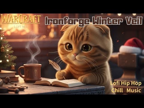 [2 HOURS] Ironforge Winter Veil ❄️ Fireplace Crackling & Cozy Dwarven Lofi