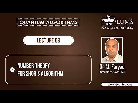 Lecture 9: Number Theory for Shor's Factoring Algorithm