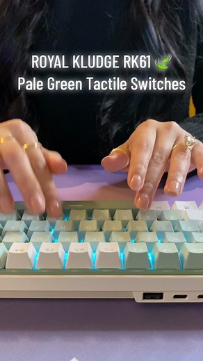 ROYAL KLUDGE RK61 🍃 Pale Green Tactile Switches #soundtest #soundtestkeyboard #keebtok #asmr #typing #typingasmr #tactileswitches #thockykeyboard #thocky #keyboardasmr #keyboard #rk61 #rk61keyboard #rk61royalkludge #palegreen #pcgaming #sixtypercent #fyp #thatclickyfeeling #relaxing #nomod