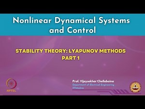Stability Theory: Lyapunov Methods - Part 1