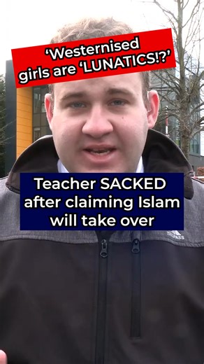 Muslim teacher, Aqib Khan has been sacked after a Teaching Regulation Agency professional misconduct panel found he had "undermined fundamental British values" after suggesting Islam was going to take over and branded Westernised girls as "lunatics" #britain #brits #islam #britishvalues #uknews #uk #gbnews | GB News