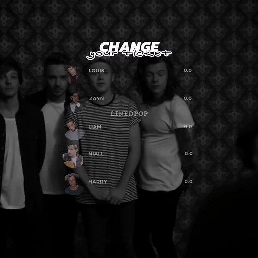 One Direction - Change Your Ticket Line Distribution