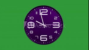Fast Spinning Clock Hands Timelapse on Green Chroma Background: Time Passing Quickly. Timelapse of a clock with fast spinning hands on a green chroma background, perfect for easy keying