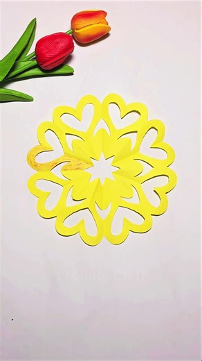Quick Easy Paper Handmade 💛💛 | Craft Tutorial video for beginners #crafting #papercrafts
