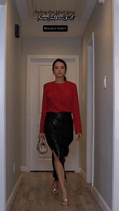 6.2K views · 2.5K reactions | I found the most versatile Leather Skirt for the coming holidays. ❤️which look is your fav? — Outfits info⬇ Leona Pleated Slit Skirt. Flattering cut. Two-piece waistband. Side slit. By Viktoria Chan. Dressed Swedish princess and others. - #fabrique #fabriquedesigner #fbrq #fashionstyle #leatherskirt #waystostyle #stvlesinspo #fashioninspiration | Tram Do | Facebook