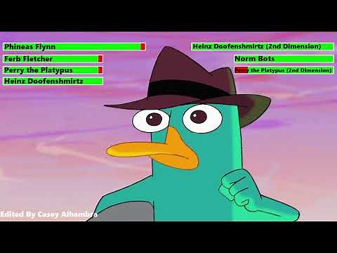 Phineas and Ferb the Movie: Across the 2nd Dimension (2011) Platyborg Escape with healthbars
