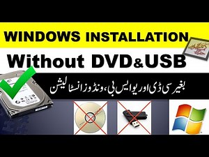 how to install windows 10, 8, 7 without cd or usb | install windows directly from hard drive