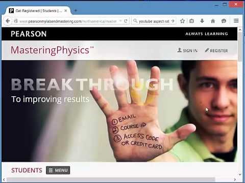 Getting started on MasteringPhysics