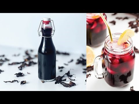 How to make a Simple Homemade Hibiscus Syrup | The Best Hibiscus Syrup Recipe Ever
