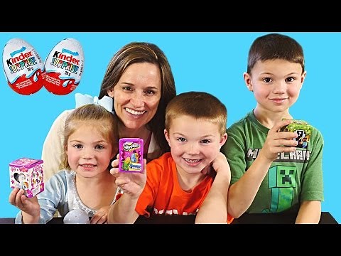 DCTC Fans Surprise Egg Opening Kinder Eggs Shopkins Minecraft Barbie Hello Kitty MLP Toys