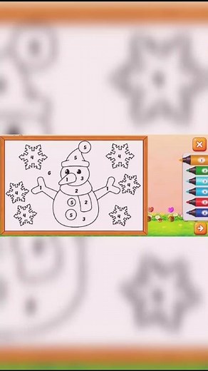 Snowman Color by Number