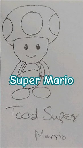 How to draw Toad Super Mario step-by-step #easydrawing #drawingforkids #drawingtutorial
