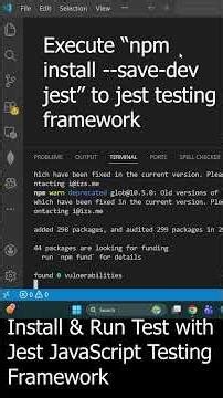 How to install Jest Testing Framework for JavaScript and test your JavaScript Application