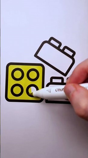 Lego Coloring🟨🟥🟦#asmr #colortherapy #satisfyingcoloring #relaxingcoloring #colorbook