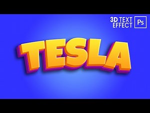 How to make 3D Text in Photoshop - 3D Cartoon Text Effect - Photoshop Tutorial