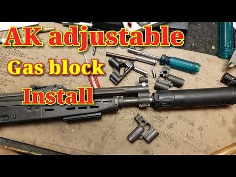 AK adjustable gas block install Front sight gas block combo