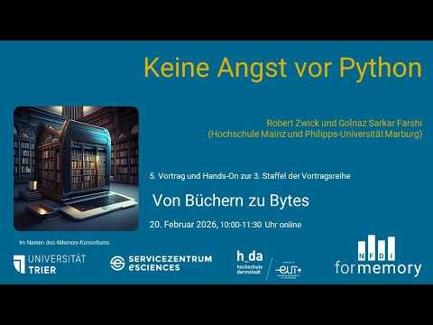 Von Büchern zu Bytes (21): Keine Angst vor Python