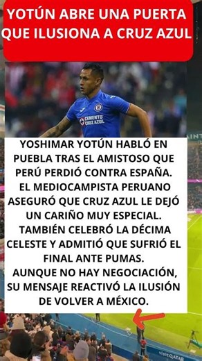 Yotún abre una puerta que ilusiona a Cruz Azul