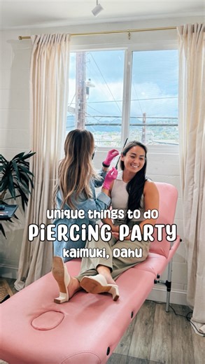 corina | life & little moments ٠࣪⭑ | piercing party in kaimuki ✨ 💍 @lovemeknotshi in kaimuki specializes in “piercing parties” that make finding the perfect earring a whole... | Instagram