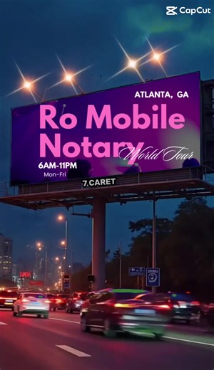 ✨Big city lights, big notary moves!✨ 📍 Atlanta, GA | Ro Mobile Notary 🕕 6AM – 11PM | Mon–Fri From early mornings to late nights, I’m here to notarize with professionalism, convenience, and care. 📑 Wills • 🏠 Real Estate • 📃 Loan Docs • ✈️ Passport Forms & more 💻 Book today: @romobile.notary 📲 Call/Text: 216-256-7202 #RoMobileNotary #AtlantaNotary #LuxuryService #NotaryLife