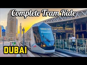 Dubai Tram Complete Ride | HDR 60FPS | JBR to Palm Jumeirah | Sights and Drives