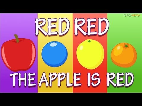 Learn Colours | Apple is Red | Cartoon Nursery Rhymes For Children | Rudra Matsa