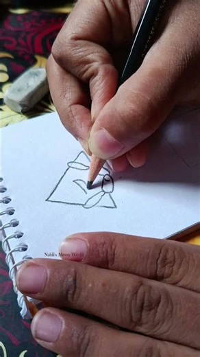 How to draw Cute Triangle and Square #easydrawing #circle #square #cute #pencilart