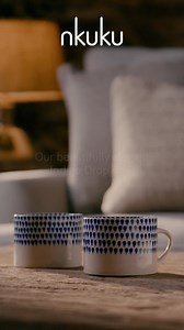 Our beautifully elegant ceramic Indigo Drop mug is handmade in Vietnam by skilled artisans, using age old traditions and a wealth of techniques that have remained unchanged for generations. The collections are painted and shaped by hand incorporating traditional and contemporary influences. | nkuku