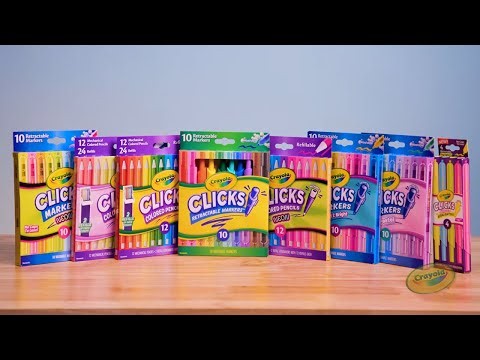 Crayola Clicks Markers and Colored Pencils | Color Without Sharpening