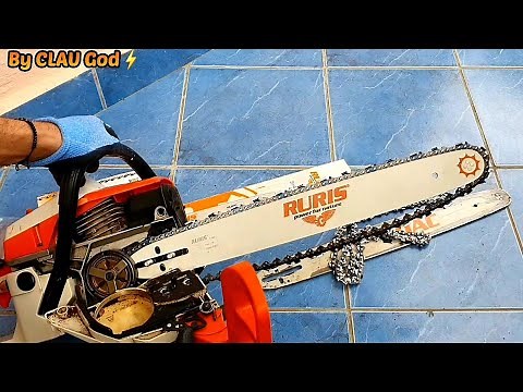 Înlocuirea corectă a lanțului si lamei la drujba Ruris / instrucțiuni video