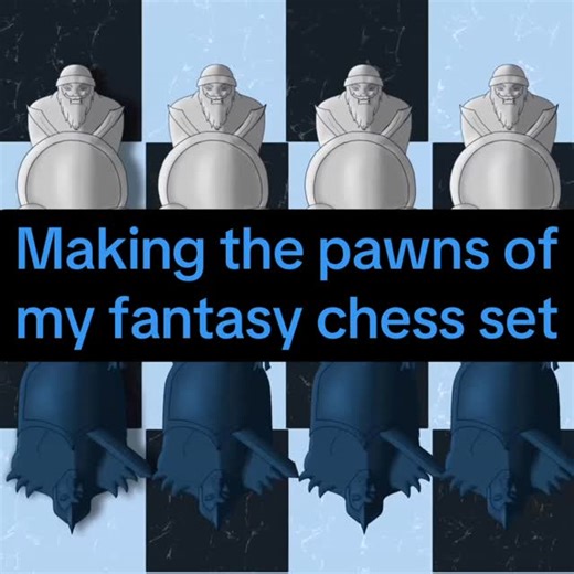 Rosefire Tavern on Instagram: "Making the pawns of my Azure Isles fantasy chess set . . . #krita #artoftheday #rosefiretavern #azureisles #chess"