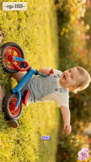 “Cute Toddler Falls Off Bike… and Laughs! 😂🚲”