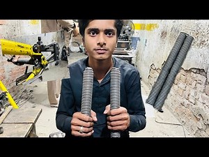 Making 2.5 mm heavy duty tension spring on vintage lathe #longvideo