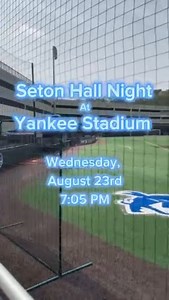 You Belong With {Us} on August 23rd at Seton Hall Night at Yankee Stadium! ⚾ Join us for a fun-filled alumni evening. Get your tickets today using the link: https://bit.ly/3Nss4uO | Seton Hall University Alumni