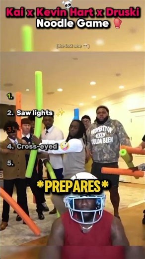 The Funniest Moments Of Kai Cenat, Kevin Hart, Druski, and Rakai Play Noodle Game! 🥊😭